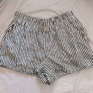 A New Day - Striped Linen Shorts